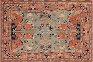 handmade Traditional Kafkaz Chobi Ziegler Peach Peach Hand Knotted RECTANGLE 100% WOOL area rug 9 x 12